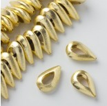 Zdjęcie - Koralik łezka wycięta golden color 23x14,5mm